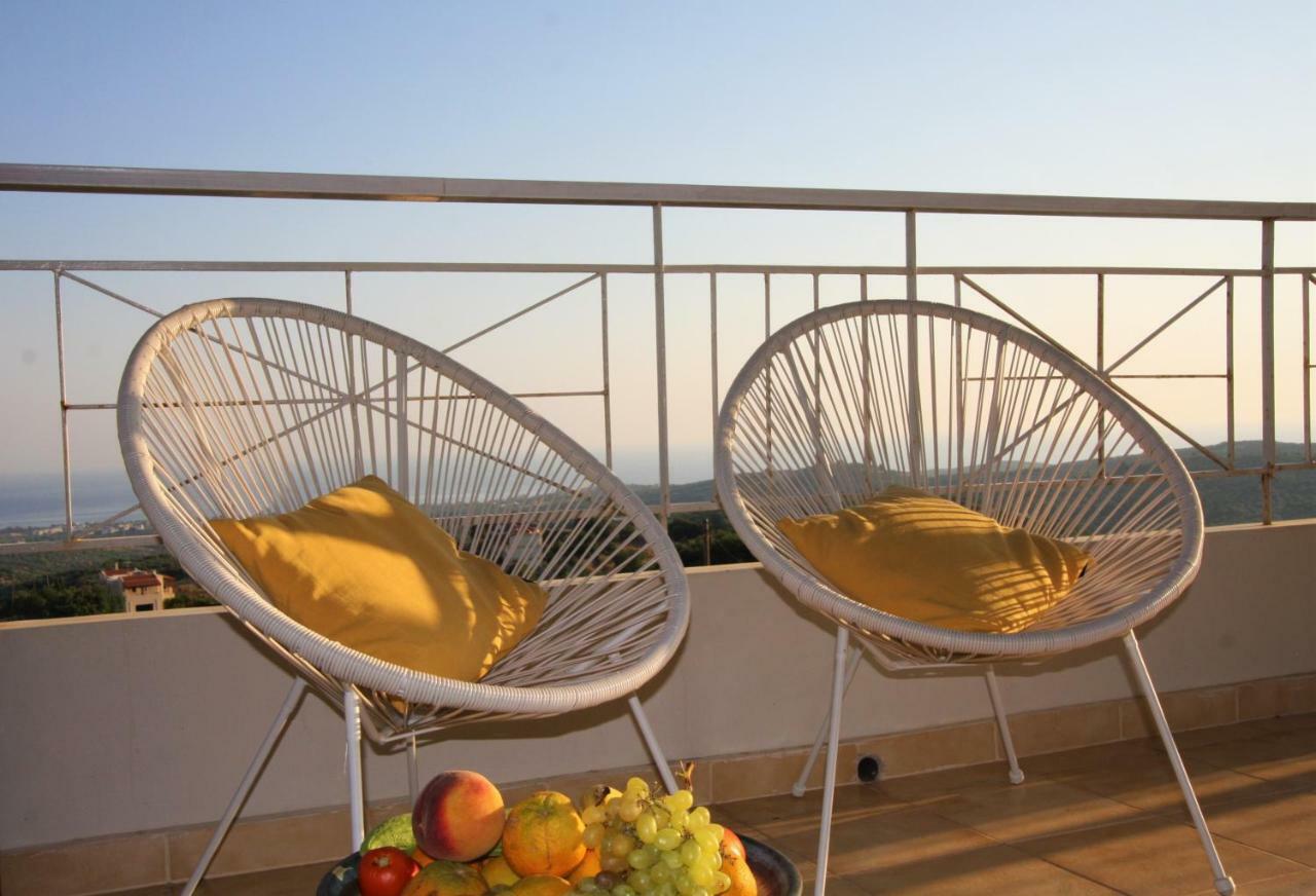 360 Panorama House - Gazing At Horizon And The Stars Of The Galaxy In The Night - Fresh Cool Breeze Most Of The Time - Just 7 Min From The Beach Kournás 外观 照片